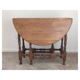 Wood Drop-Leaf Gateleg Table, 32x15x29