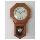 Oak Regulator Wall Clock, Electric Movement