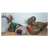 Deer Figure & 3 Duck Decorative Weighted Pillows