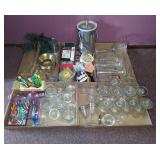 Barware Glassware Lot With Accessories