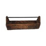 Wooden Tool Caddy with Metal Handle