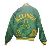 Starter Green Satin Varsity Jacket Alexander