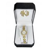 Anne Klein II Two-Tone Crystal Bezel Watch