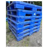 (7) Blue Heavy Duty Plastic Pallets