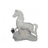 White Ceramic Horse Table Lamp
