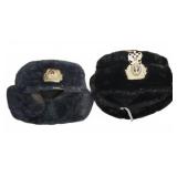 Soviet and Russian Ushanka Hats W/Badge