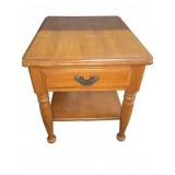 Taylor Maple One Drawer Side Table With Shelf
