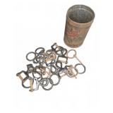Vintage Metal Harrow Clevises With Tin