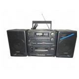 Sharp CD Stereo with X-BASS Speakers and Cassette