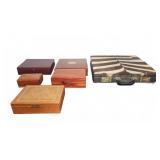 Decorative Wooden and Zebra Style Briefcase