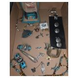 Native American Jewelry Lot With Turquoise