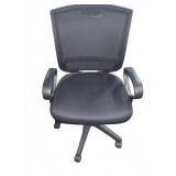 Black Mesh Back Swivel Office Chair With Arms
