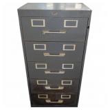 Cole Steel 5-Drawer Metal Filing Cabinet