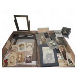 Box Lot Of Early Portrait Photographs And Frames