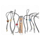 Bolo Ties Lot With Animal and Stone Motif
