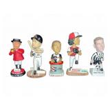 Five Sports Bobblehead Figurines Assortment