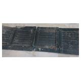 Four Wood Louvered Shutters Green Paint