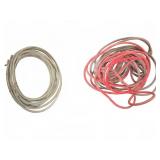 Two Heavy Duty Rubber Air Hoses With Fittings
