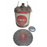 Kendall 2000 Mile Oil Can With Blade and Cover
