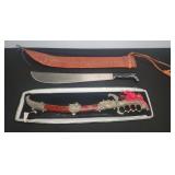 PROME DOCA Machete with Leather Sheath