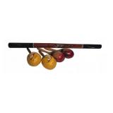 Hand Painted Maracas and Painted Rainstick Set