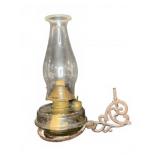 Glass Oil Lamp With Metal Wall Mount Bracket
