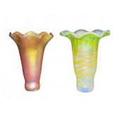 Iridescent Art Glass Lamp Shades