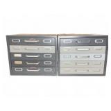 Neumade Metal Flat File Drawer Cabinets Pair