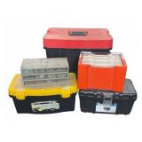 Toolboxes and Storage Organizers Lot