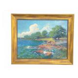 Johan Nilsson (1842-1931) Oil On Canvas, Signed