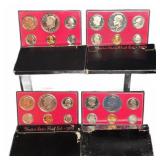 1973-1976 U.S. Proof Set Lot, 4 Complete Sets