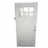 White Exterior Door With Window Lite Panel
