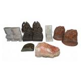 Decorative Bookends and Onyx Stone Group