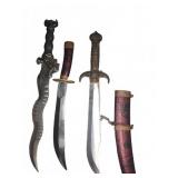 3 Decorative Knives with Ornate Handles