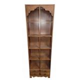 Wooden Bookcase W/ 2 Drawers & Decorative Border