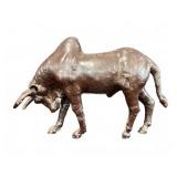 Genuine Leather Bull Figurine Made in India