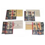 1986, 88, 90, 92 US Mint Unc Coin Sets, 4 Sets