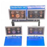 1970-1972 United States Proof Set Lot of 4