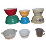 Pyrex Mixing Bowls, Measuring Cup