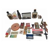 Eclectic Lot With Harmonica, Tickets, Bottles