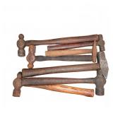 7 Vintage Hammers Assorted Sizes