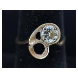 Ladies 14KT Diamond Ring -missing a stone