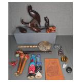 Carved Wooden Birds and Decor