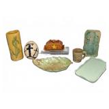Frankoma Pottery Lot With Texas Butter Dish