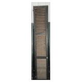 Antique Wood Window Shutters, Green