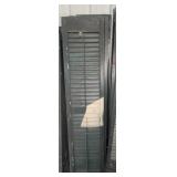 Vintage Green Wooden Window Shutters