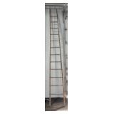 Tall Vintage Wooden Straight Ladder