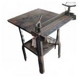 Vintage Metal Sheet Bending Brake Table