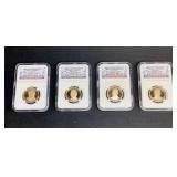 2015 S Presidential $1 Coins NGC PF70 Set of 4