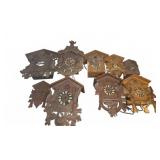 8 Assorted Wood Cuckoo Clock Cases